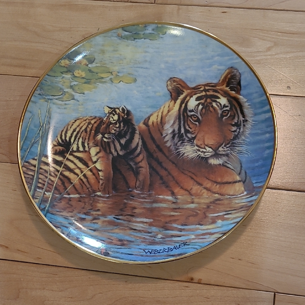 "Afternoon Swim" Decorative Plate by Weberbauer